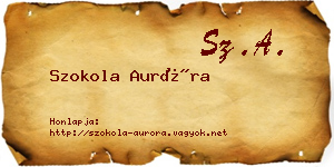 Szokola Auróra névjegykártya